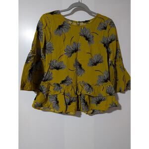 Ann Taylor Factory Women's Size XS Ruffle Detail Flowy Top